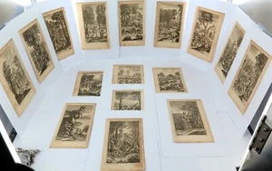 Rare Lot !! 16 x 1700s “Fables” Copperplate Engravings by P Fourdrinier. - Picture 1 of 8