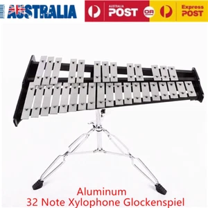 Foldable 32 Note Xylophone Glockenspiel Percussion Mallets W/ Stand Bag Kit AU - Picture 1 of 12