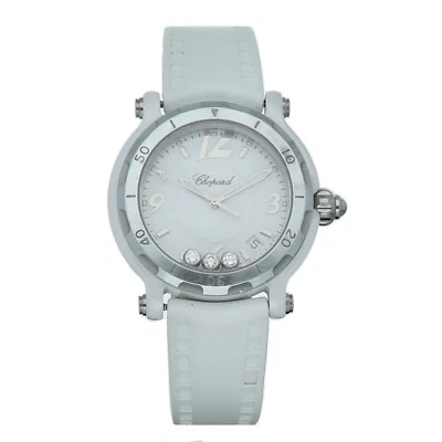 Reloj Mujer Chopard Happy Sport 8507 38,5 mm Blanco Cerámica Goma Cuarzo Foto 1 de 4