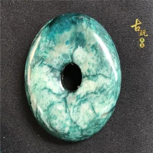 Vecchio ciondolo Xiu giada bi fibbia pace lantiana stile antico giada intaglio ornamento - Foto 1 di 10