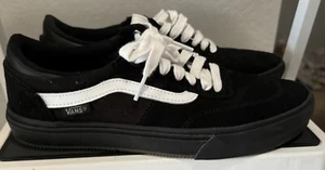 Vans Gilbert Crockett PopCush Blackout Skate Shoes Black/White Men's Size 7 - Picture 1 of 10