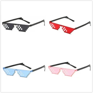 Mosaic Glasses Deal With It 8 Bit Pixel Thug Life Sunglasses Funny Eyewear - Picture 1 of 17