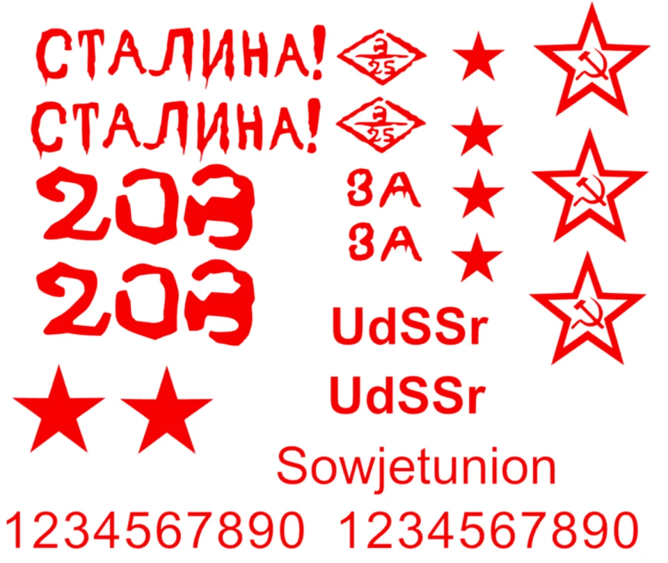 RC Panzer 1/16 Decalcomanie Adesivo T34 KV1 PanzerThank 1:16 UdSSr Tank (56/16) - Immagine 1 di 1