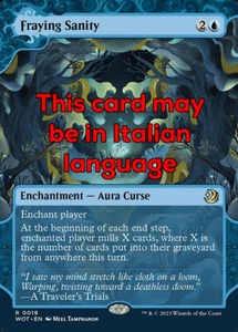 MTG FRAYING SANITY 19 FOIL EXC - STRAPPARE IL SENNO - WOT IT - MAGIC - Picture 1 of 1