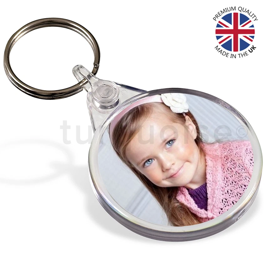 Premium Clear Acrylic Blank Keyrings Key Fobs Circle 38 mm | Round Photo - Image 1 of 1