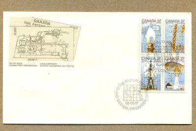 CANADA 1988 First Day Cover, Science & Technology Block of 4x37¢ STAMPS - Image 1 of 3