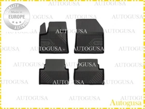 NEW LHD BLACK RUBBER FLOOR MATS LINERS ALL WEATHER FOR CITROEN C5 AIRCROSS 2017- - Picture 1 of 6