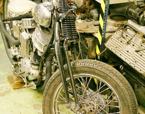 VL "I-Beam" Style Inline SPRINGER FORKS for Harley Big Twins 1" Stem - Picture 1 of 6