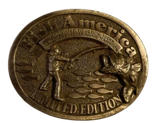 Vintage Fish America Belt Buckle Limited Edition Great Condition - Picture 1 of 2