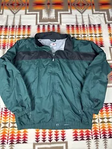 NB New Balance Vintage Windbreaker Light Jacket Mens Sz L Green & Black - Picture 1 of 8
