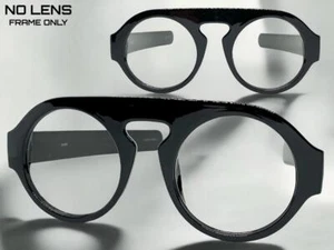Oversized Exaggerated Retro Large Black Lensless Eye Glasses Frame Only NO Lens - Picture 1 of 7