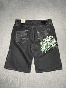 Nuevo con etiquetas Pantalones Cortos Vaqueros Negros Patinador Sueltos Sueltos Echo Unlimited De Colección Hombres 36 - Imagen 1 de 23