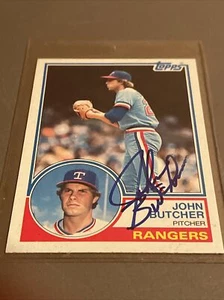 John Butcher signed 1983 Topps baseball Texas Rangers #534 Autograph - Picture 1 of 2