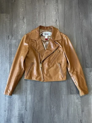 CHAQUETA DE CUERO MARRÓN VINTAGE EAST WEST SAN FRANCISCO TALLA S/M Foto 1 de 4