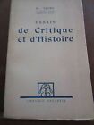H. Taine: Essais De Critique Et D'histoire/ Librairie Hachette