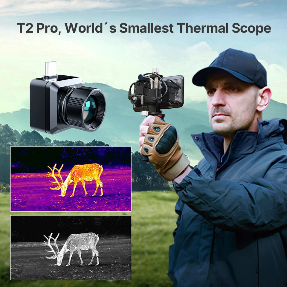 THERMAL MASTER T2Pro Wärmebildgebung Wärmebild-Monokular Jagd Sehen 1579 Yards 15x ios android