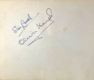 LAUREL and HARDY Signed Autographed Vintage ALBUM PAGE 1940s JSA CERTIFIED LOA - Picture 1 of 12