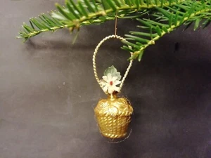 Alter Christbaumschmuck Gablonz/Sebnitz Glas Blumenkorb leonische Drähte um 1920 - Bild 1 von 7