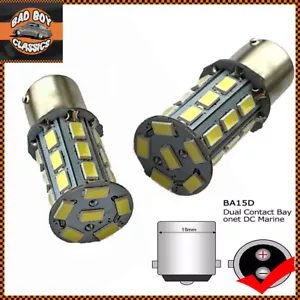 x2 Dual Contact 1157 BA15D 27 LED Car Stop Brake Tail Light Bulbs - Picture 1 of 1