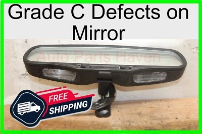 Donnelly Inside Rear View Mirror - Dual Map Lights - 10-1/2" With Wiring Pigtail - Image 1 of 4