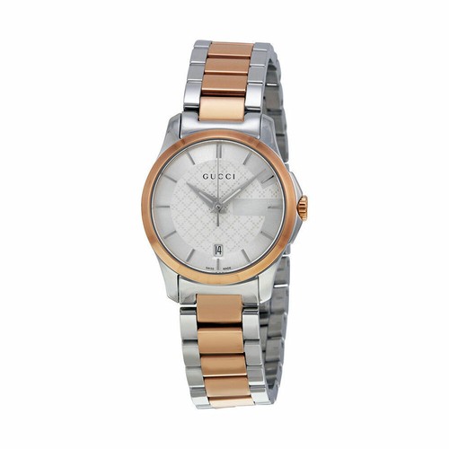 Orologio donna Gucci G Timeless quadrante argento bicolore YA126528