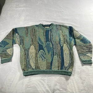COOGI Classic Cotton Blend Blue Crew Neck Australia Sweater Large 3D Vintage - Picture 1 of 24