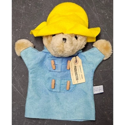 Vintage 1981 Eden Toys Paddington Bear Hand Puppet Blue Coat Yellow Hat Tag - Image 1 of 4