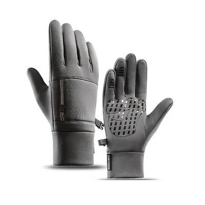 Guantes térmicos a prueba de viento impermeables de invierno pantalla táctil guantes cálidos hombres mujeres Foto 1 de 4