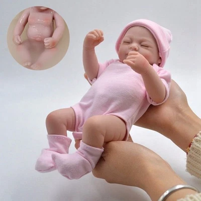 Silicone Reborn Baby Dolls Full Body Soft Vinyl Realistic Newborn Girl Doll Gift - Image 1 of 4