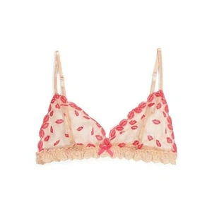 Hanky Panky Mesh Lips Bralette Damen transparenter Spitzen BH Mokka Kiss Gr. XS - Bild 1 von 1