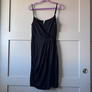Michael Stars Dress Womens Medium Surplice Ruched Spaghetti Strap USA Made DM50 - Picture 1 of 13