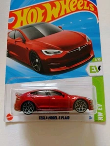 Hot Wheels Tesla Model S Plaid 9/250 Red HW EV 1/10 - Picture 1 of 4