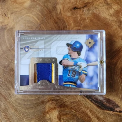 Robin Yount Stat 2-Color Stat Patch /49 Doubles 2004 Ultimate Collection - Image 1 of 4