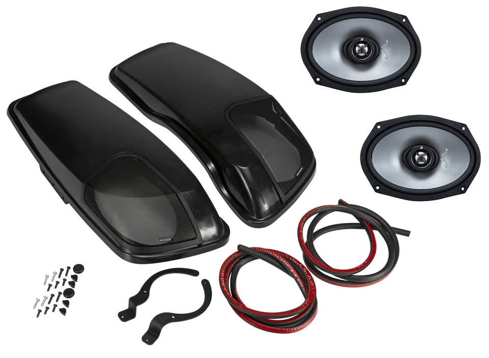 Kicker 46HDBL69 Loaded 6x9" Speaker Lids Compatible with 14-UP Harley Davidson - Image 1 of 1
