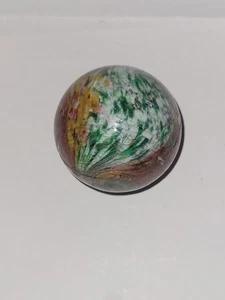 GERMAN Onion Skin Marble 1.97” German Shruken Onion Skin Marble Gold Green - Picture 1 of 12