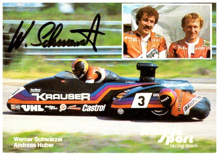 Werner Schwärzel Motorradsport (1.WM 1982) Autogrammkarte (11.25) - Bild 1 von 1