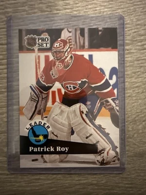 1991-92 Pro Set - Patrick Roy #599 Montreal Canadiens Leader Card - Image 1 of 2