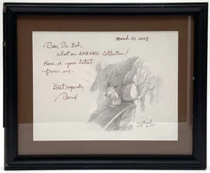 David McPhail / Signed Pencil Drawing with Ink Inscription March 20 2008 - Picture 1 of 2