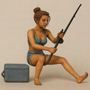 Fairey Huntsman Model Boat Crew figure Woman TG89 - Picture 1 of 27