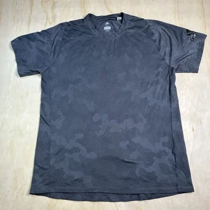 Adidas Shirt Herren XL Schwarz Kurzarm Rundhals Climalite Camo Gym Training - Bild 1 von 6