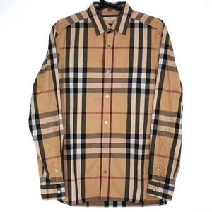 Camisa Burberry Brit Para Hombres Pequeña Nova Cuadros Abotonada A1689 - Imagen 1 de 7