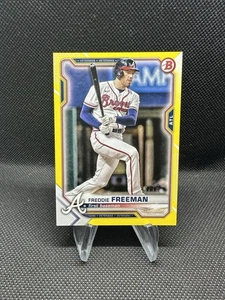Freddie Freeman 2021 Bowman Yellow /75 - Bild 1 von 2