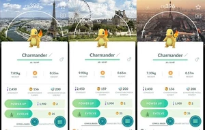 Pokémon Shiny Charmander GO Stamp Rally Paris Background - MlNl P T C 0r Trade - Picture 1 of 5