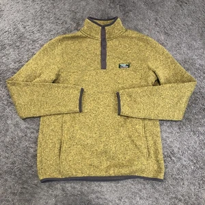 L.L. Maglione Bean pullover pile uomo taglia M giallo alto leggermente aderente 502793 - Foto 1 di 8