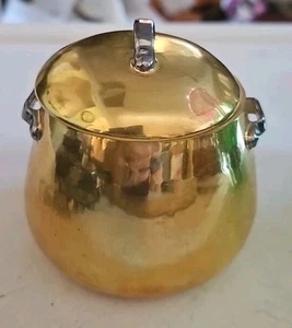 SAN MARCO Buccellati Italien handbemalte Keramik 24 K Goldgriff MINI TOPF MIT DECKEL - Bild 1 von 6