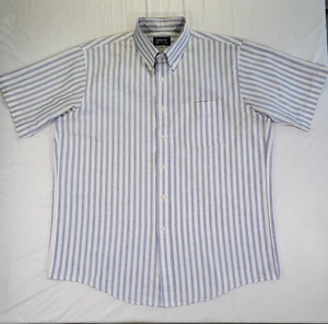 Vintage Arrow Dover Mens Shirt 16.5 Button Down Short Sleeve Twill Made in USA - Picture 1 of 9