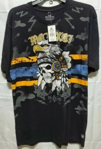 Southpole T-Shirt Medium Black indian skull Graphic Shirt - Picture 1 of 3