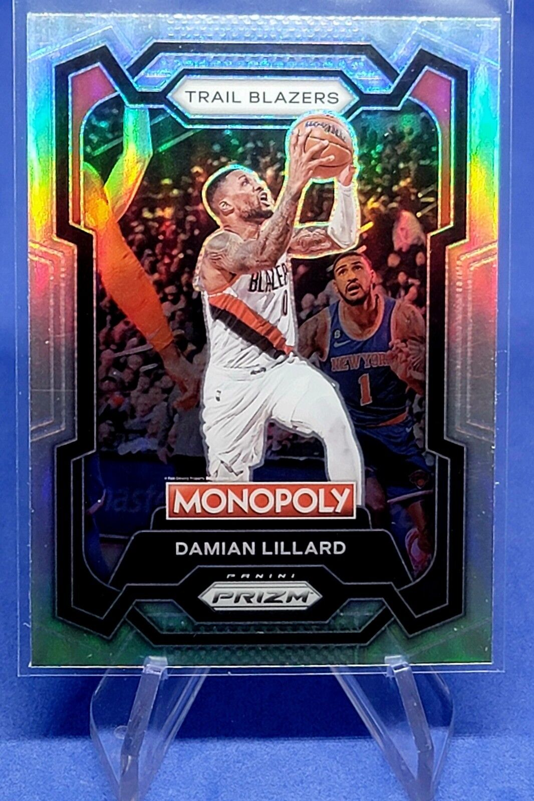 2023-24 Prizm Monopoly NBA Damian Lillard Silver Prizm #73 SP! Trail Blazers