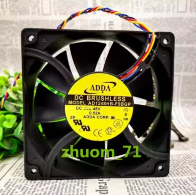 1PC ADDA  AD1248HB-F9BGP 12038 DC48V 0.52A 12CM  cooling fan - Image 1 of 4