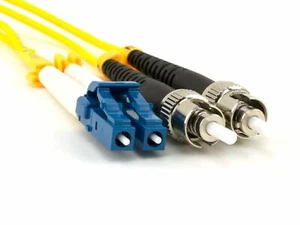 15 PACK LOT 10m LC-ST Duplex 9/125 OS2 Singlemode Fiber Cable OFNR Yellow 33FT - Picture 1 of 1